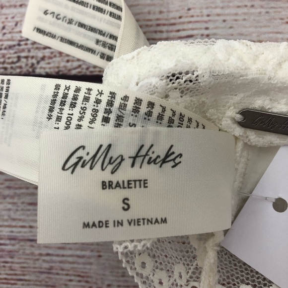 GILLY HICKS White Bralette Size Small - Picture 4 of 5